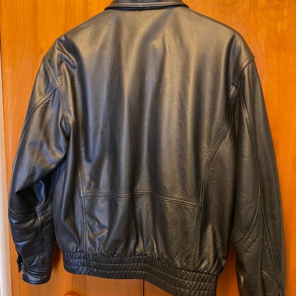 AUTHENTIC TYPE A-2 FLYER'S JACKET BLACK LEATER EXCELLENT CONDITION SIZE 42 - Picture 8 of 16